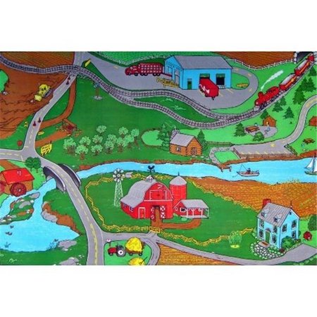 CUSTOM PRINTED RUGS Custom Printed Rugs CPR062 Farm Drive the Roads & See the Sights Rug; 36 x 60 in. CPR062